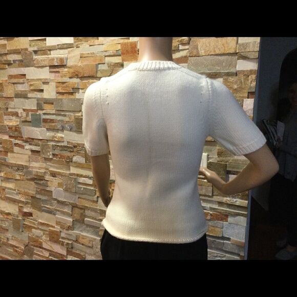 ALEXANDER WANG Knitted Flag Top In White - Picture 3 of 9